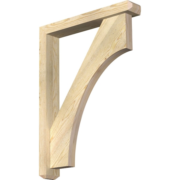 Ekena Millwork Westlake Craftsman Rough Sawn Bracket w/ Offset Brace, Douglas Fir, 4"W x 24"D x 32"H BKT0402X24X32WTL04RDF - main
